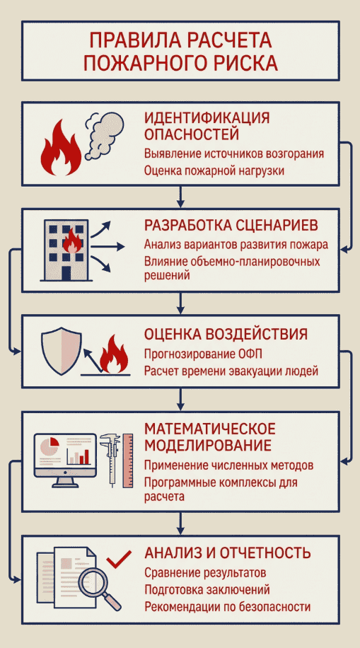 Инфографика: Правила расчета пожарных рисков
